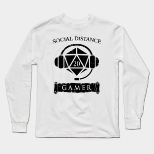 Social Distance Gamer - inverted Long Sleeve T-Shirt